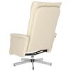 vidaXL Sill&oacute;n reclinable con reposapi&eacute;s cuero sint&eacute;tico color crema