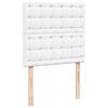 vidaXL Cama box spring con colch&oacute;n cuero sint&eacute;tico blanco 90x190 cm