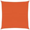 vidaXL Toldo de vela cuadrado HDPE naranja 160 g/m&sup2; 4x4 m