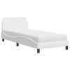 vidaXL Cama con colch&oacute;n Dover cuero sint&eacute;tico blanco 80x200 cm