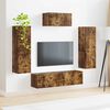 vidaXL Conjunto de mueble de TV 4 pcs Roble ahumado