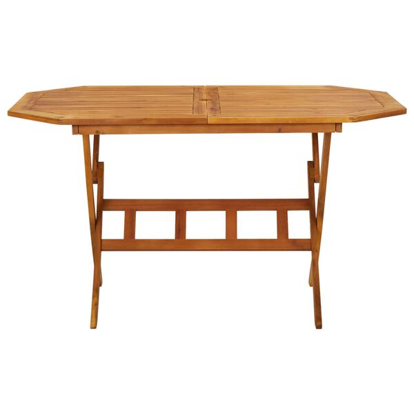 vidaXL Set de comedor de jard&iacute;n 7 piezas madera maciza de acacia
