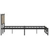 vidaXL Estructura de cama sin colch&oacute;n metal roble Sonoma 180x200 cm