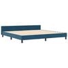 vidaXL Cama tipo Box Spring Azul Oscuro 200 x 200 cm Terciopelo
