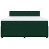 vidaXL Cama box spring con colch&oacute;n terciopelo verde oscuro 180x200 cm