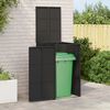 vidaXL Caja de Basura Caja Negro 65 x 80 x 115 cm Polietileno