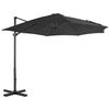 vidaXL Sombrilla jard&iacute;n voladiza palo de aluminio antracita 300 cm