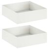 vidaXL Macetero de Jard&iacute;n 2 uds. Blanco 100 x 100 x 30 cm