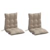 vidaXL Cojines para silla respaldo bajo 2 uds tela Oxford gris taupe