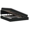 vidaXL Cama con almacenamiento y colch&oacute;n Negro 160 x 200 cm Terciopelo