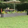 vidaXL Jardinera arriate acero galvanizado gris 332x40x36 cm