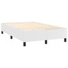 vidaXL Estructura de cama con somier cuero sint&eacute;tico blanco 120x200cm
