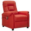 vidaXL Sillón de masaje elevable cuero sintético rojo tinto