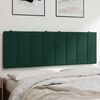 vidaXL Cabecero de cama acolchado Hanko terciopelo verde oscuro 140 cm