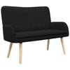vidaXL Sof&aacute; de 2 Plazas Negro 115 x 61 x 87 cm Boucl&eacute;
