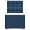 vidaXL Cama box spring con colch&oacute;n tela azul 90x200 cm