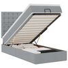 vidaXL Cama otomana con colch&oacute;n gris claro 100x200 cm tela