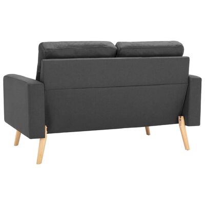 vidaXL Conjunto de sofás de 3 piezas tela gris oscuro