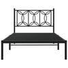vidaXL Estructura cama sin colch&oacute;n con cabecero metal negro 100x200 cm