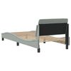 vidaXL Estructura de cama Dover terciopelo gris claro 90x200 cm