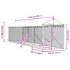 vidaXL Perrera de exterior con toldo acero galvanizado plata 2x10x2,5m