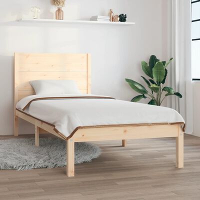 vidaXL Estructura de cama madera maciza 75x190 cm