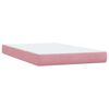 vidaXL Cama box spring con colch&oacute;n y LED terciopelo rosa 120x220 cm