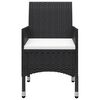 vidaXL Juego de comedor de jardín de 5 piezas negro