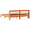 vidaXL Cama sin colch&oacute;n madera maciza de pino marr&oacute;n cera 180x200 cm