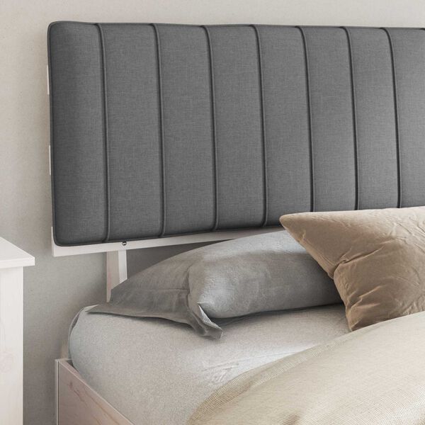 vidaXL Estructura de Cama con Cabecera Tapizada Gris Claro
