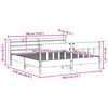 vidaXL Cama sin colch&oacute;n madera maciza de pino marr&oacute;n cera 180x200 cm