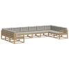 vidaXL Conjunto de sof&aacute;s de exterior 10 uds. Blanco y Gris Claro