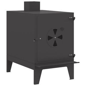 vidaXL Estufa de camping Negro 35 x 50 x 60 cm Acero laminado en frío