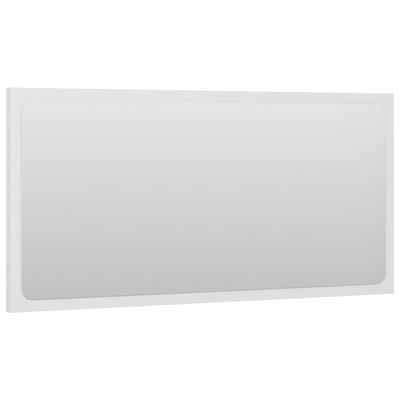 vidaXL Espejo de baño madera contrachapada blanco 80x1,5x37 cm