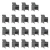 vidaXL Set comedor jard&iacute;n 15 pzas y cojines rat&aacute;n sint&eacute;tico gris