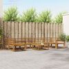 vidaXL Conjunto de sof&aacute;s de exterior 8 pcs Natural