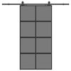vidaXL Puerta corredera herrajes negro 102,5x205 cm vidrio templado