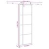 vidaXL Puerta corredera con set herrajes vidrio ESG aluminio 76x205 cm