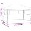 vidaXL Carpa de Fiesta Antracita 280 x 410 x 315 cm Tela Oxford