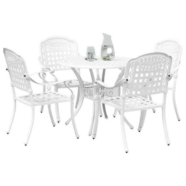 vidaXL Conjunto de Comedor de Jard&iacute;n 5 pcs Aluminio