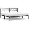 vidaXL Estructura cama sin colch&oacute;n con cabecero metal negro 183x213 cm