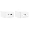 vidaXL Mesita de Noche de Pared 2 uds. Brillante 34,5 x 33 x 20 cm