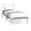 vidaXL Estructura de cama individual de madera maciza blanco 90x190 cm