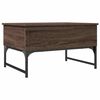 vidaXL Mesa de centro madera ingenier&iacute;a metal marr&oacute;n roble 70x50x40 cm