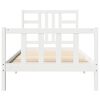 vidaXL Estructura cama sin colch&oacute;n madera maciza pino blanca 100x200cm