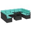 vidaXL Conjunto de sof&aacute; de jard&iacute;n 10 uds. 9-N&uacute;mero de plazas