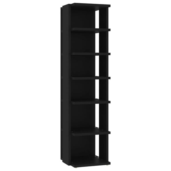 vidaXL Muebles zapateros 2 uds negro 27,5x27x102 cm