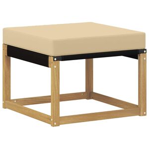 vidaXL Reposapi&eacute;s de exterior Madera maciza de Acacia y Tela Textilene