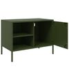 vidaXL Muebles de TV 2 piezas acero verde oliva 68x39x50,5 cm