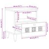 vidaXL Armario de Noche Marr&oacute;n 40 x 33 x 46 cm Madera de mango maciza